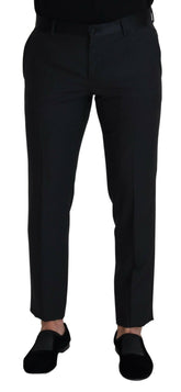 Dolce & Gabbana Black Wool Men Formal Pants -   -  Dolce & Gabbana.